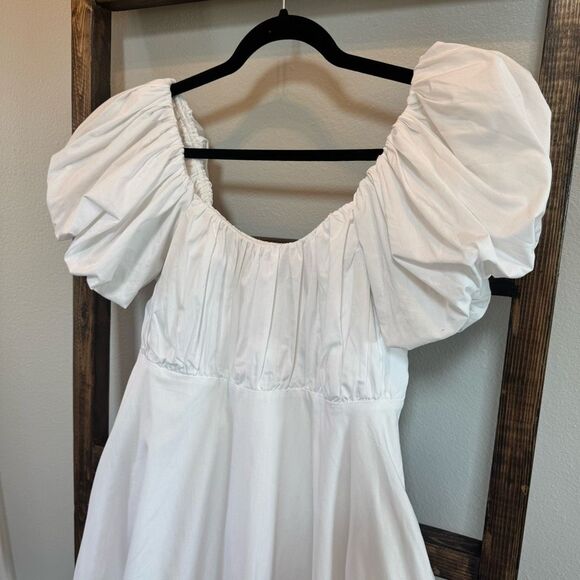 Abercrombie & Fitch White Puff Sleeve Mini Dress - Picture 3 of 6